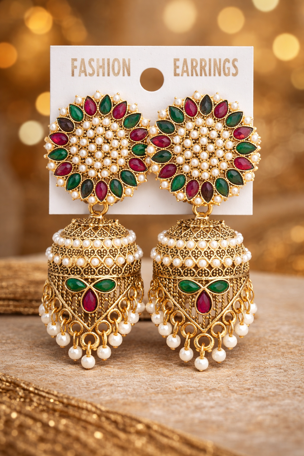 Anketras Ethnic Glow Jhumkas
