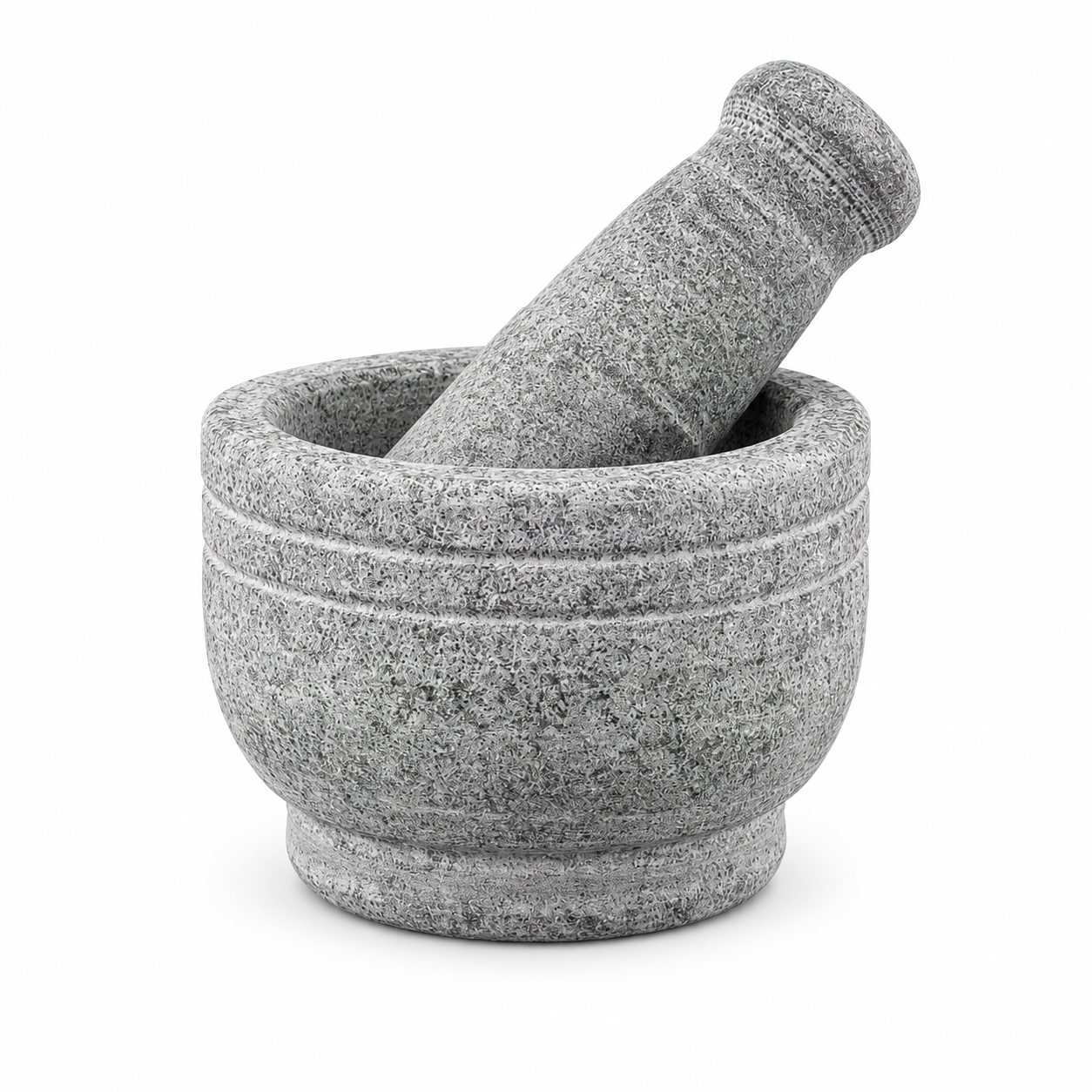 Anketras Premium Handmade Uthukuli Stone Mortar & Pestle Small Size | 4 Inch Natural Stone Khalbatta/Hamam Dasta for Garlic, Pepper, Herbs, Masala & Chutney Grinding