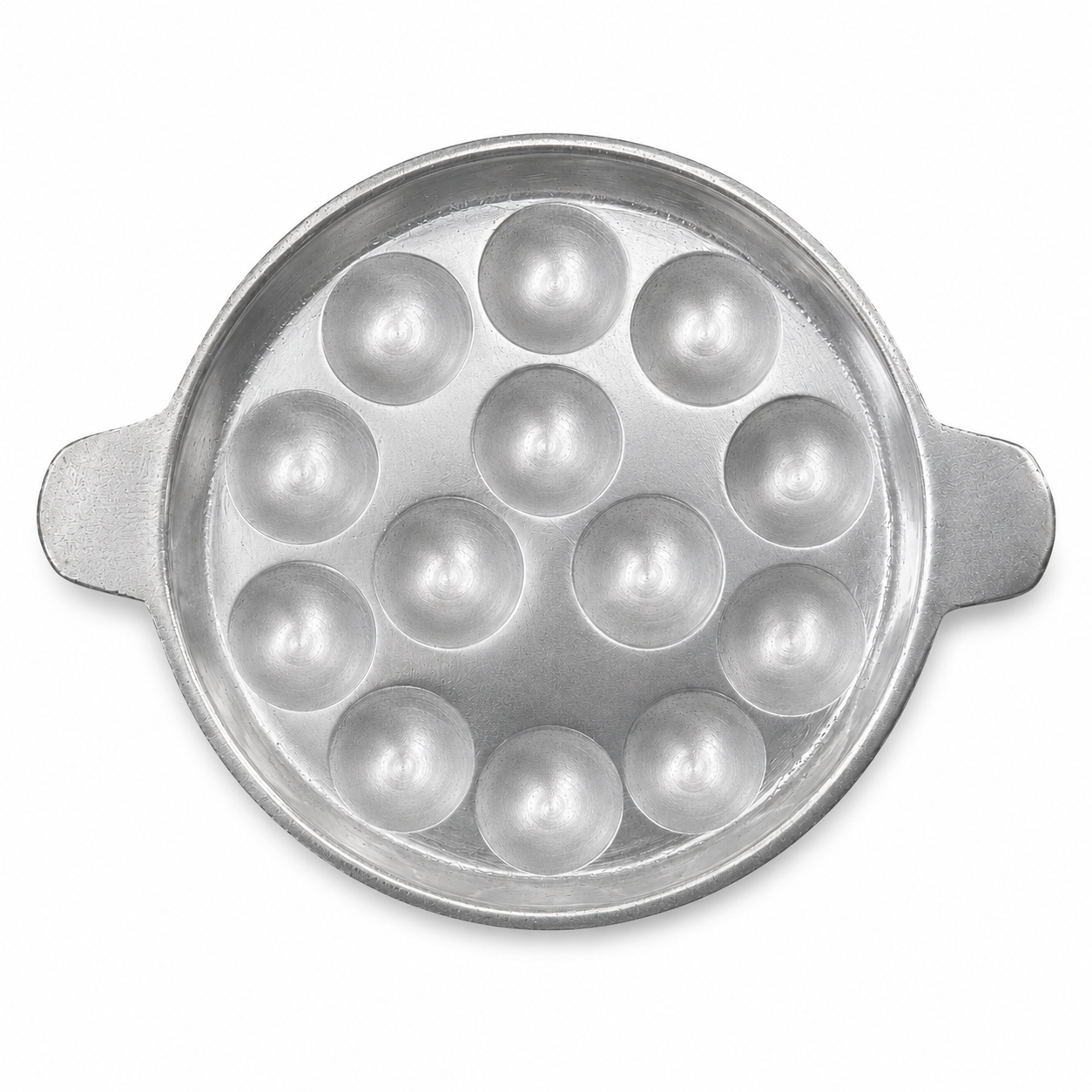 Anketras Indolium Paniyaram Pan 12 Pit | Heavy 3.5 Kg Strong Aluminium Kuzhi Paniyaram Maker | Thick Appam & Appe Pan | Even Heat Distribution | Gas Stove Compatible