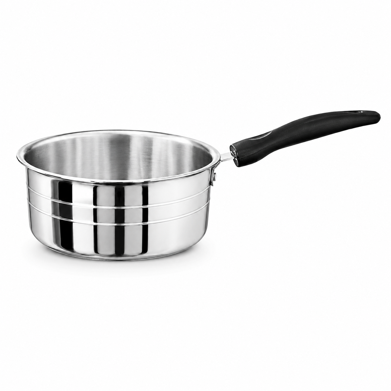Anketras Kitchen Aluminium Sauce Pan 20 cm | Induction Base | Heavy Gauge Multipurpose Cooking Pan with Heat Resistant Handle | Ideal for Tea, Milk, Soup, Sauce & Boiling | 0.370 kg