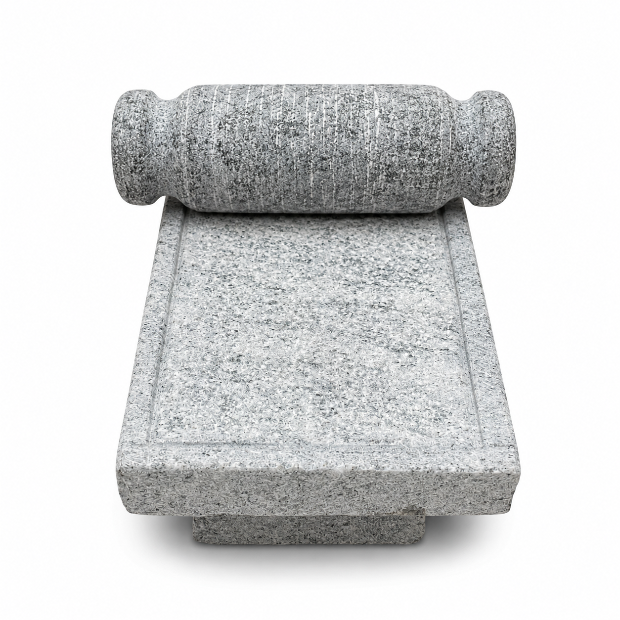 Anketras Mini Ammikal Stone Grinder with Roller, 6 × 4 Inch Traditional Ammi Kal for Ginger, Garlic, Spices, Masala and Chutney