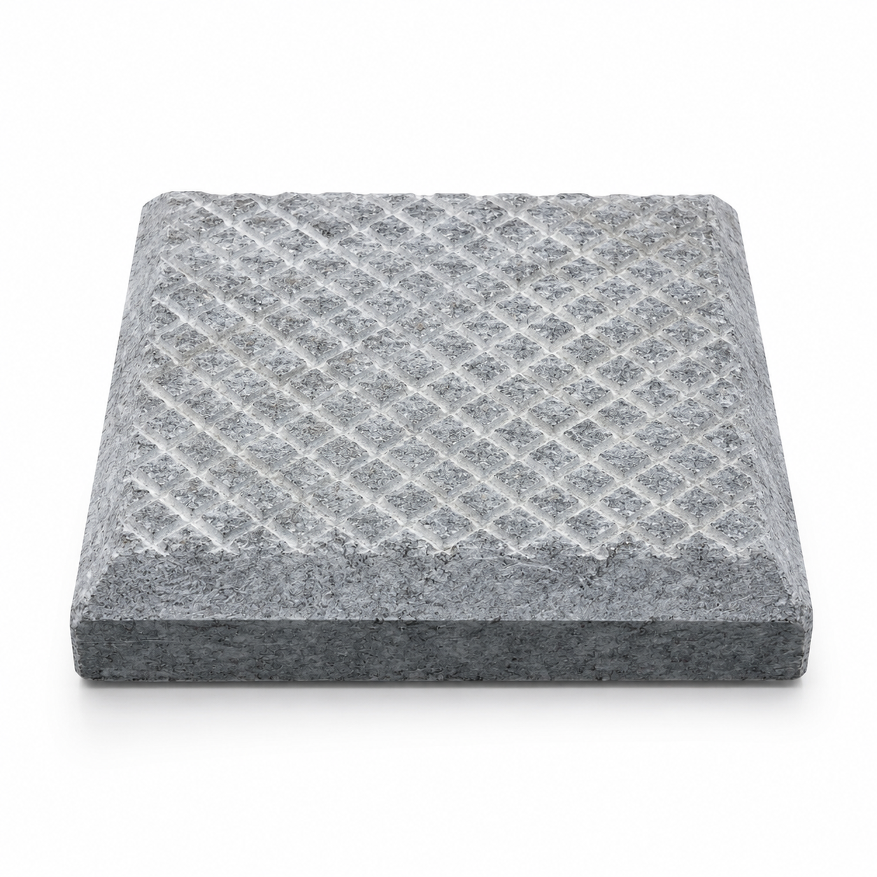 Anketras Natural Granite Foot Cleaning Stone, 8 x 8 Inch Heavy-Duty Foot Scrubber for Heel and Sole, Textured Pedicure Stone for Rough Dead Skin, Bathroom Foot Care, 3.5 kg, Grey