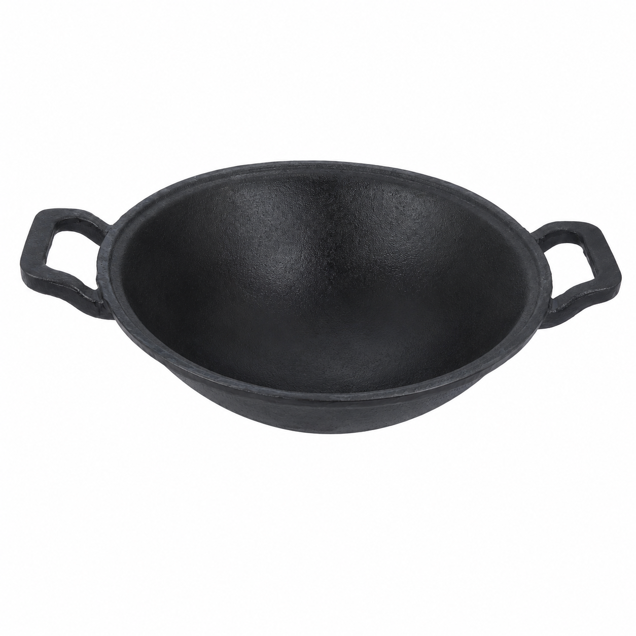 Anketras Cast Iron Appachatti 20 cm, Traditional Appam Pan with Deep Curved Base and Dual Side Handles, Heavy-Duty Iron Appam Kadai for Kerala Appam, Egg Appam and Everyday Cooking