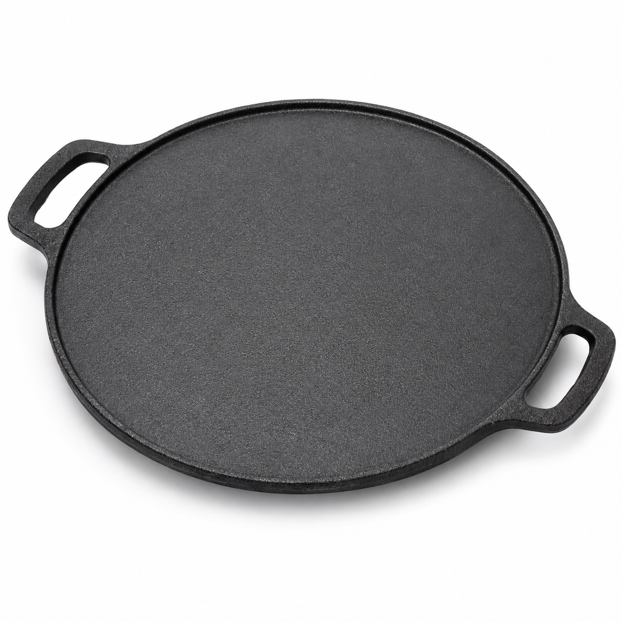 Anketras 12 Inch Cast Iron Dosa Tawa with Induction Base, Heavy-Duty Iron Tawa for Dosa, Chapati, Roti, Paratha & Pancake, Dual Side Grips, Gas, Induction, Electric Stove Compatible