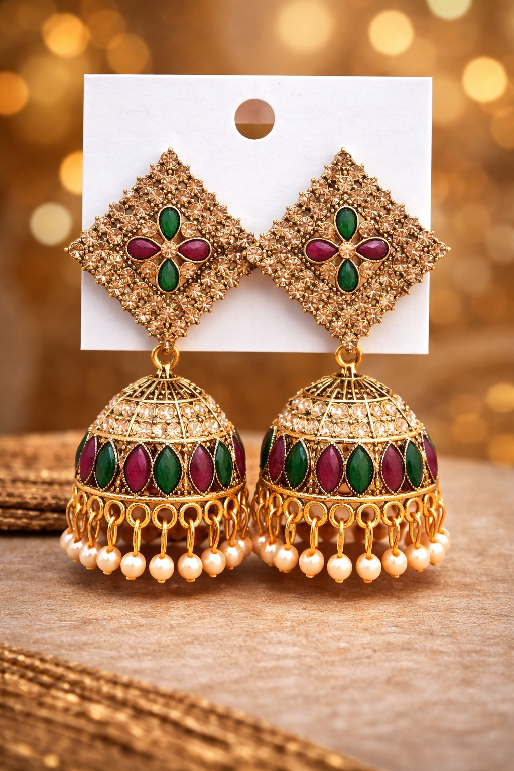Anketras Divine Drop Jhumkas – Elegance That Speaks