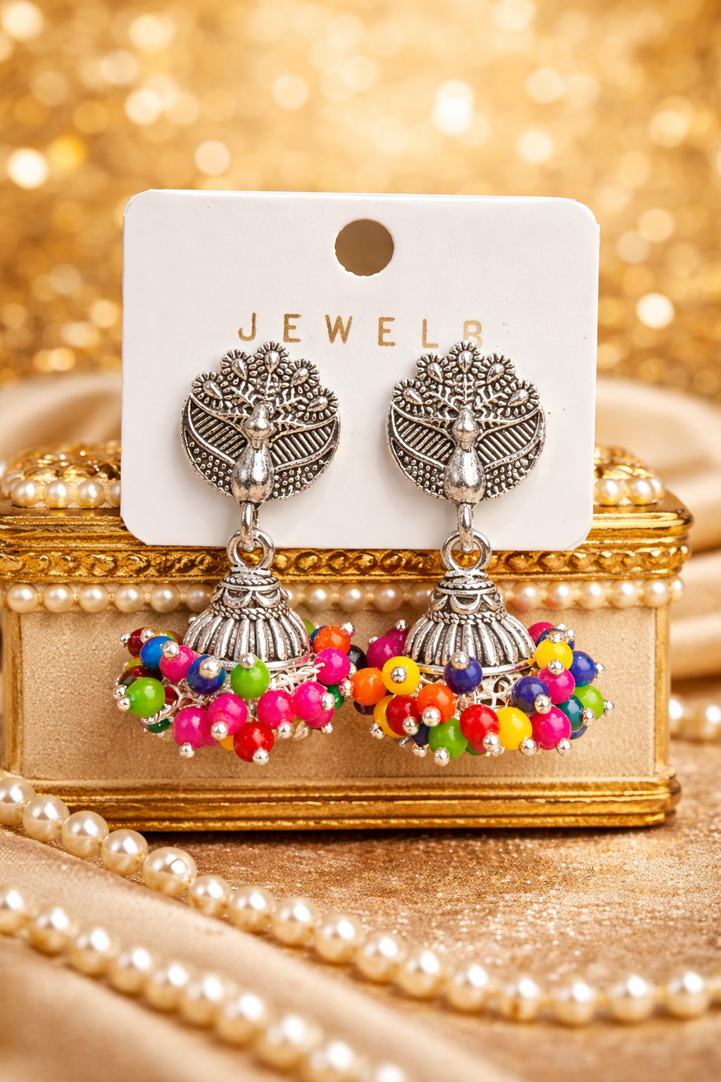 Anketras Contemporary Silver Jhumkas – Classic Craft, Modern Style